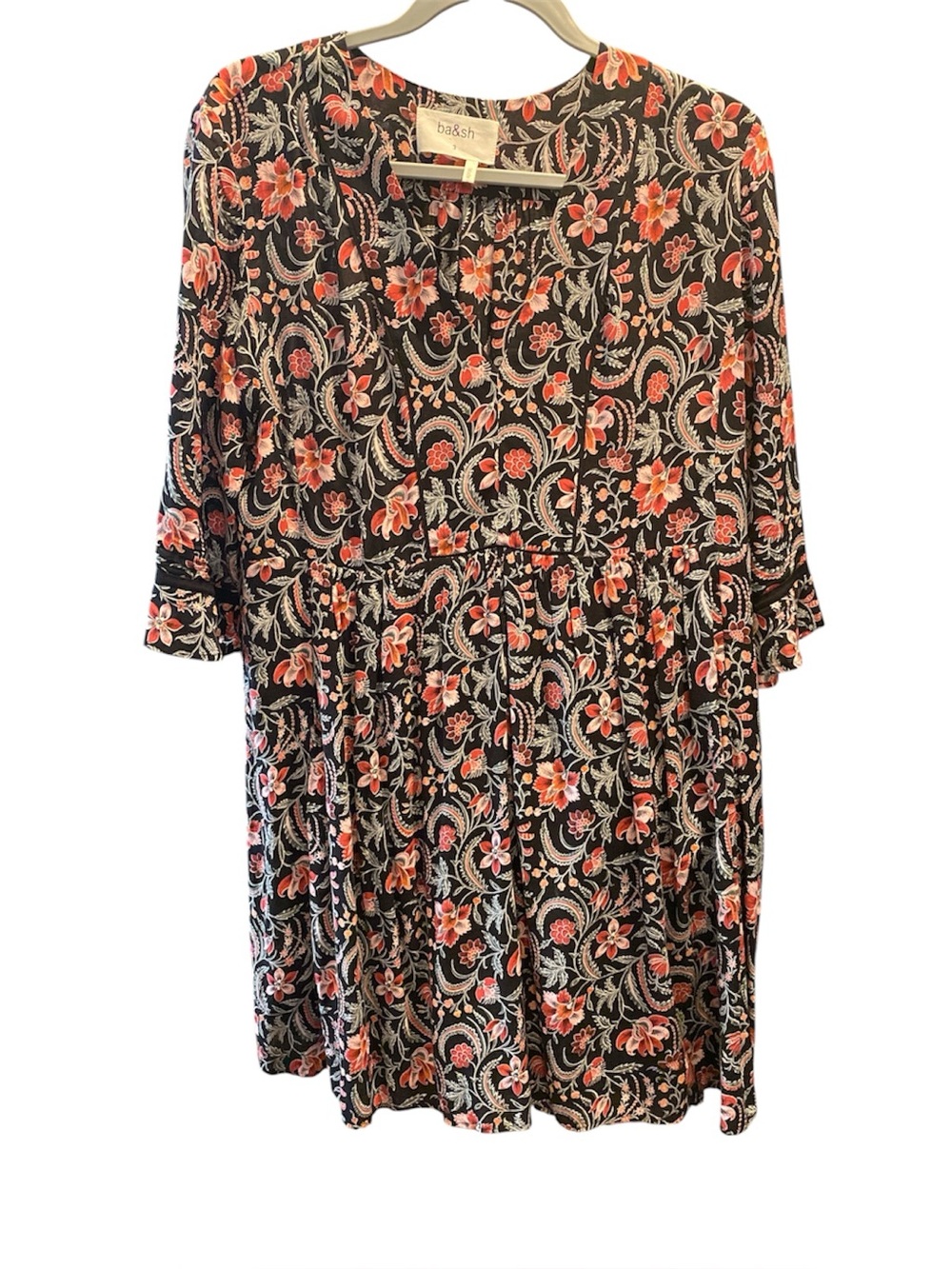 ba&sh Haley Floral Mini Dress Size 10 NWOT